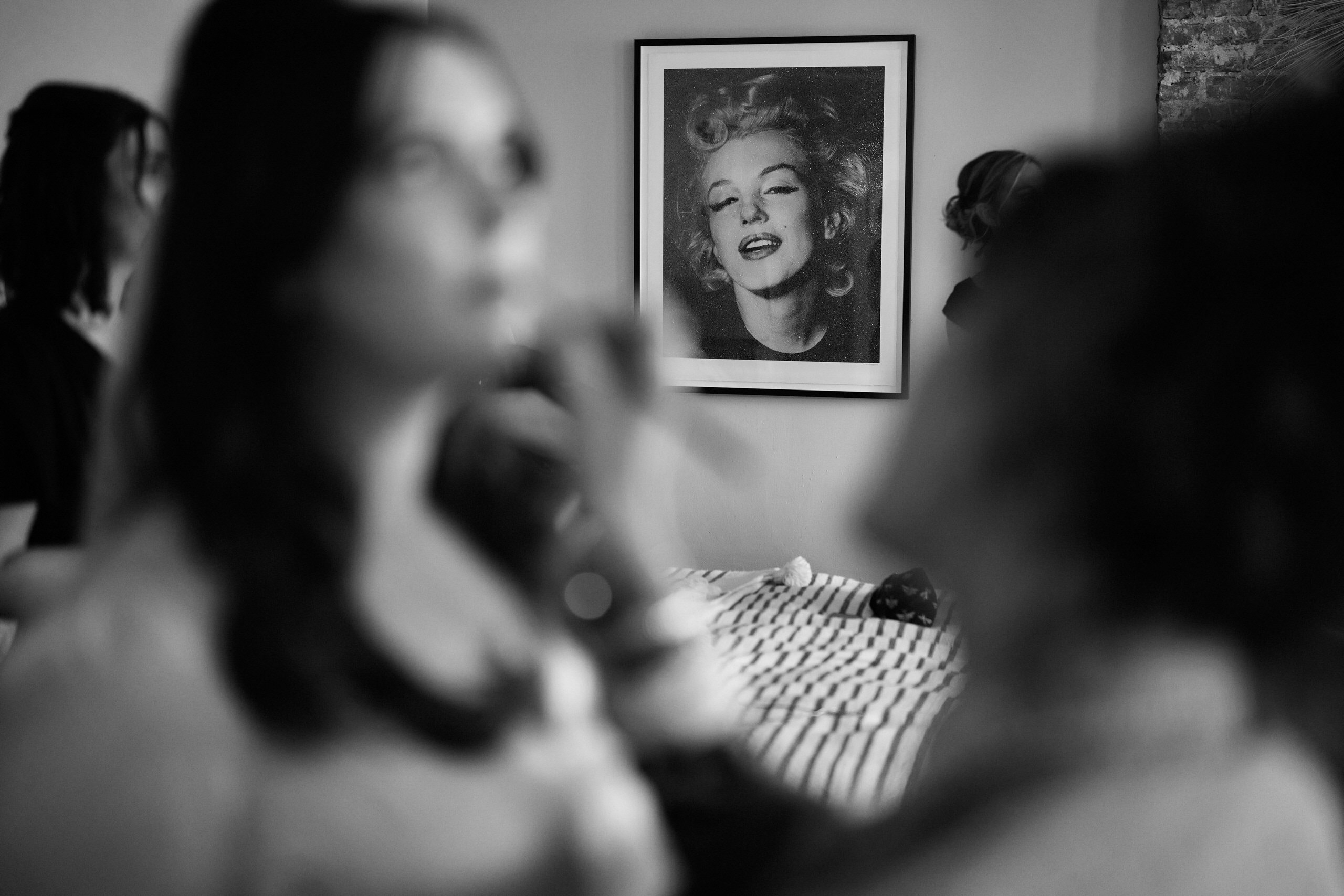 Wedding pictures of Marilyn Monroe.